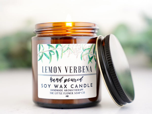 Bourbon Chestnut Hand Poured Candle - Little Flower Soap Co