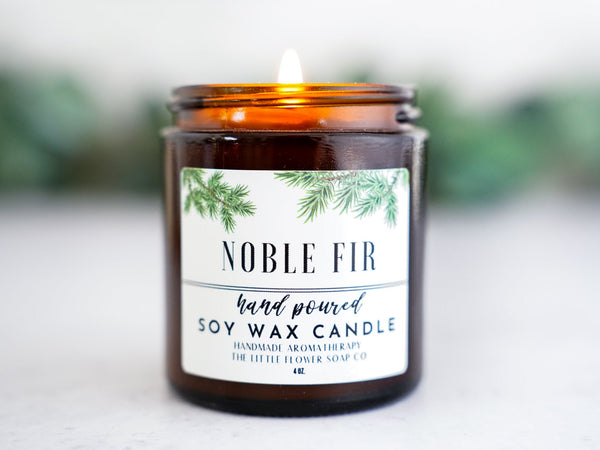 Bourbon Chestnut Hand Poured Candle - Little Flower Soap Co
