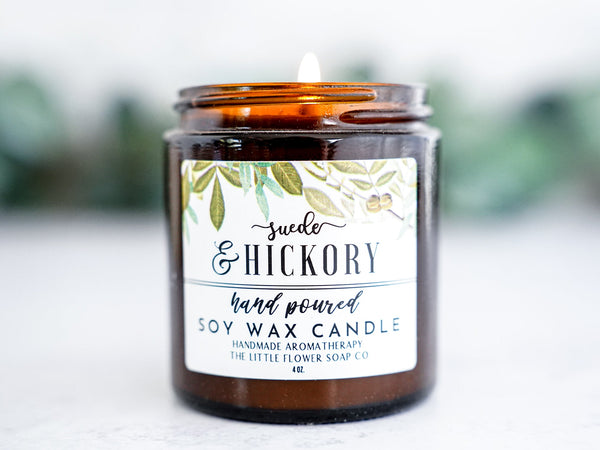 Bourbon Chestnut Hand Poured Candle - Little Flower Soap Co