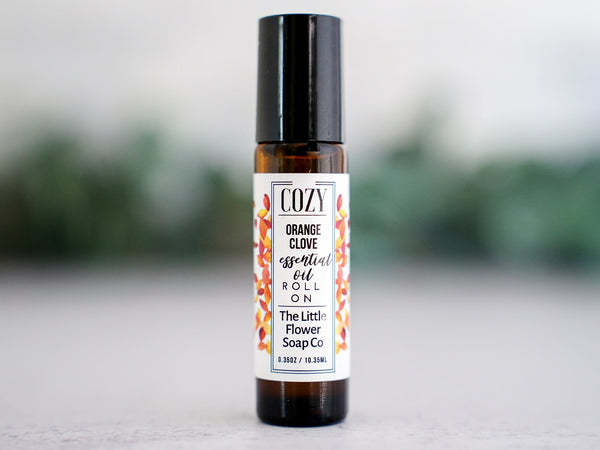 CLEANSE - Rosemary Lemongrass Essential Oil Roll - on Aromatherapy - Little Flower Soap Co