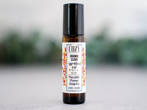 COZY - Orange Clove Essential Oil Roll - on Aromatherapy - Little Flower Soap Co