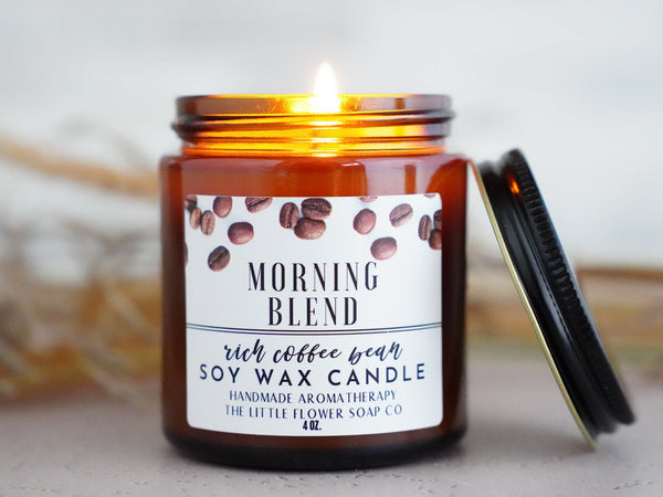 Lavender Bergamot Hand Poured Candle - Little Flower Soap Co