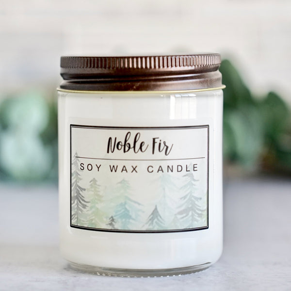 Lavender Essential Oil - 8oz Soy Wax Candle - Little Flower Soap Co