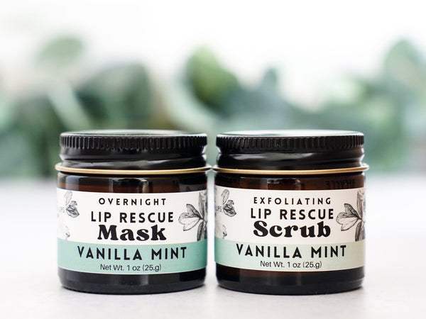 Mango Lip Rescue Sugar Scrub - Exfoliating lip treatment - Little Flower Soap Co