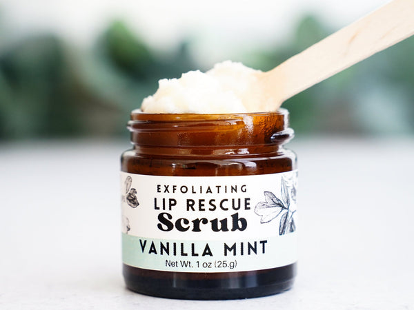 Mango Lip Rescue Sugar Scrub - Exfoliating lip treatment - Little Flower Soap Co