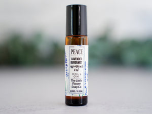 PEACE - Lavender Bergamot Essential Oil Roll - on Aromatherapy - Little Flower Soap Co