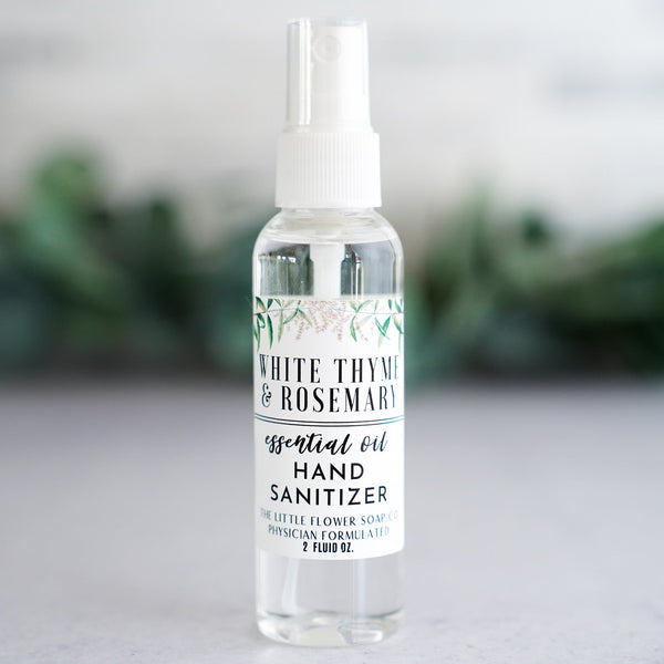 Set of 3 Hand Sanitizer Sprays 80% Alcohol Essential Oil Scent Blends - Little Flower Soap Co