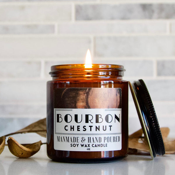 Suede and Hickory Hand Poured Candle - Little Flower Soap Co